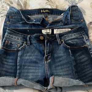 2 pair jean shorts